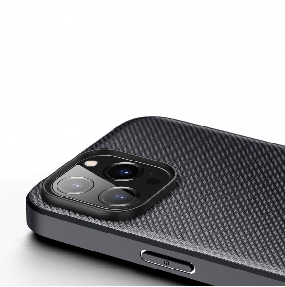 Dux Ducis Fino fodral skal tillverkat av nylonmaterial iPhone 14 Pro Max svart