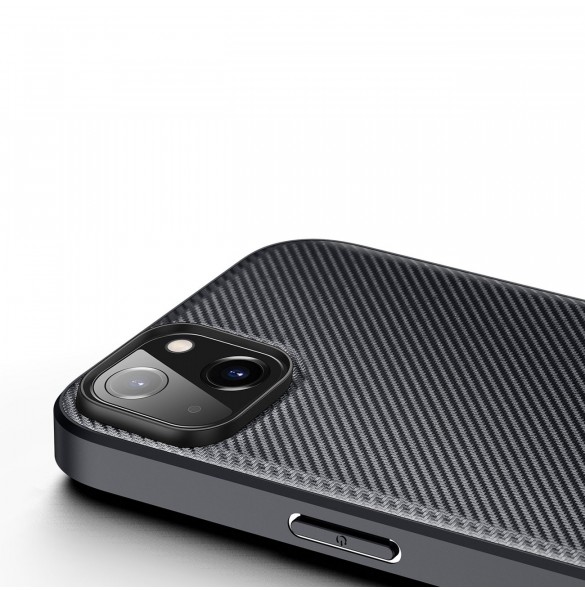 Dux Ducis Fino fodral skal nylon täckt iPhone 14 Plus svart