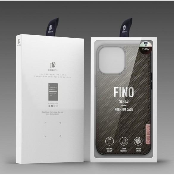 Dux Ducis Fino fodral täckt med nylonmaterial för iPhone 13 mini grön