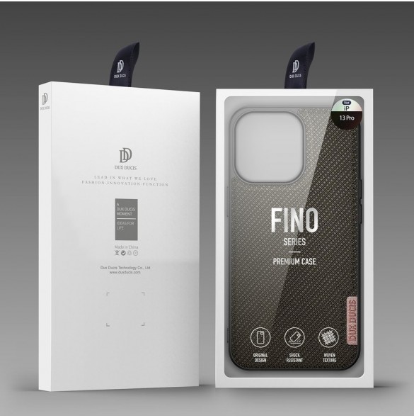 Dux Ducis Fino fodral täckt med nylonmaterial för iPhone 13 Pro grön