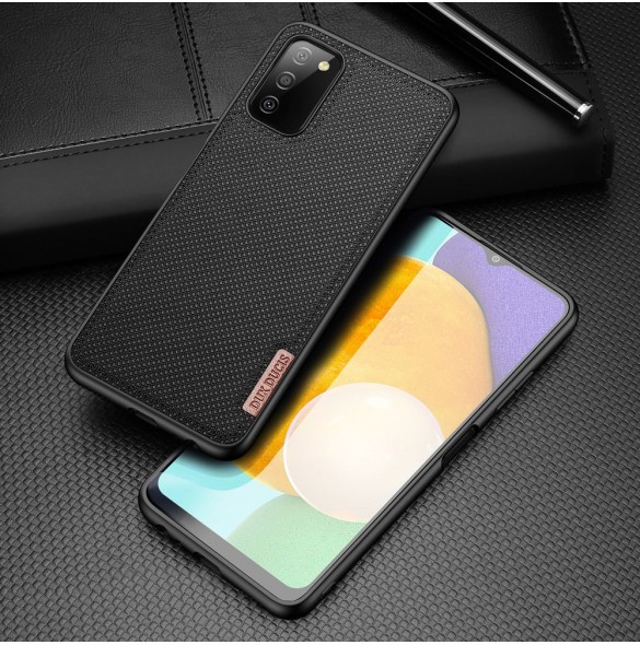 Dux Ducis Fino fodral täckt med nylonmaterial för Samsung Galaxy A03s svart