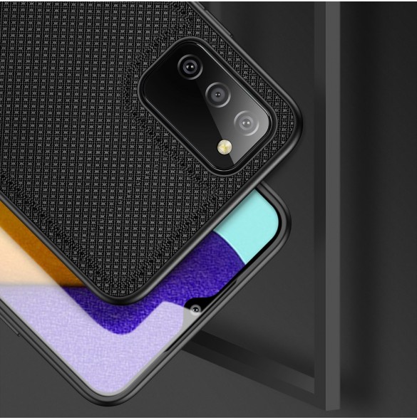 Dux Ducis Fino fodral täckt med nylonmaterial för Samsung Galaxy A03s svart