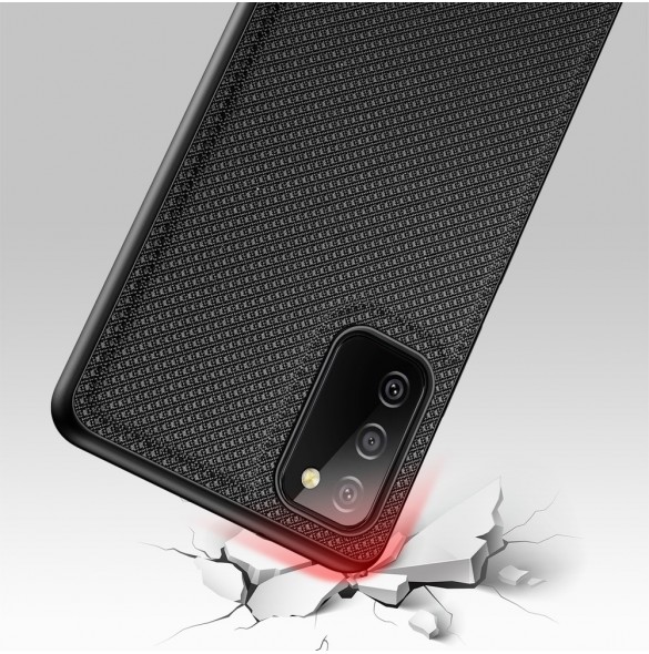 Dux Ducis Fino fodral täckt med nylonmaterial för Samsung Galaxy A03s svart