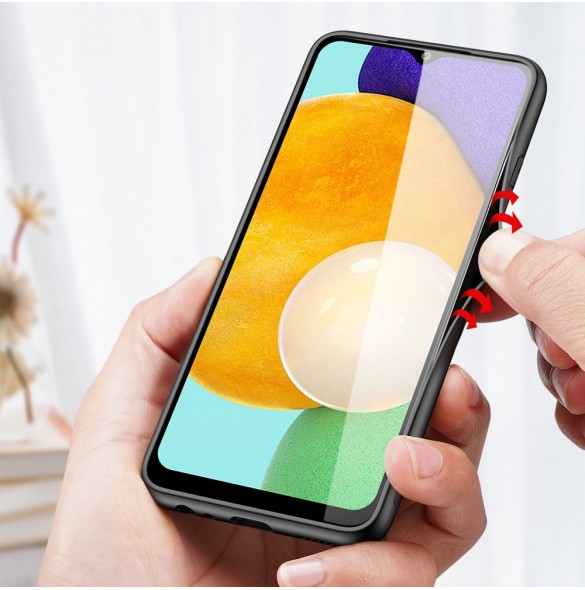 Dux Ducis Fino fodral täckt med nylonmaterial för Samsung Galaxy A03s svart