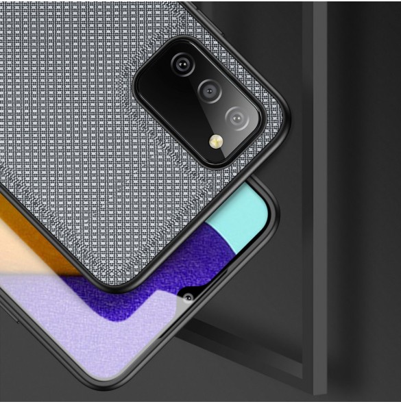 Dux Ducis Fino fodral täckt med nylonmaterial för Samsung Galaxy A03s grå
