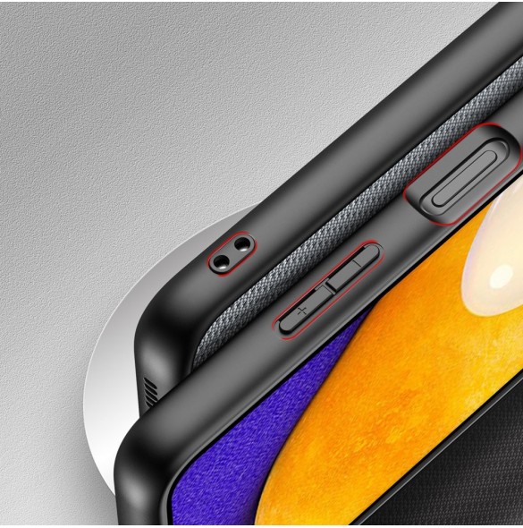Dux Ducis Fino fodral täckt med nylonmaterial för Samsung Galaxy A03s grå