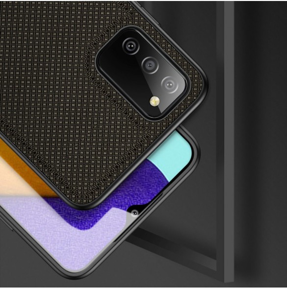 Dux Ducis Fino fodral täckt med nylonmaterial för Samsung Galaxy A03s grön