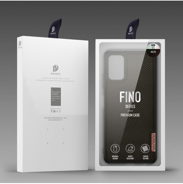 Dux Ducis Fino fodral täckt med nylonmaterial för Samsung Galaxy A03s grön
