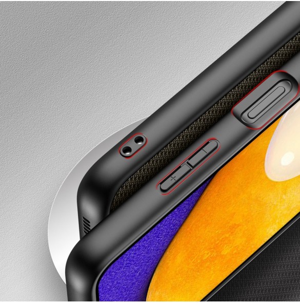Dux Ducis Fino fodral täckt med nylonmaterial för Samsung Galaxy A03s grön