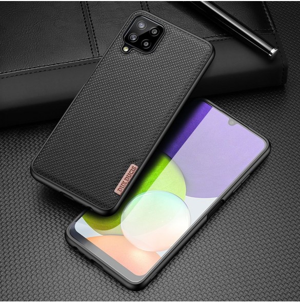 Dux Ducis Fino fodral täckt med nylonmaterial för Samsung Galaxy A22 4G svart