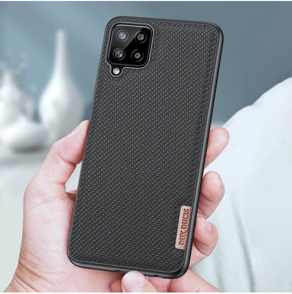 Dux Ducis Fino fodral täckt med nylonmaterial för Samsung Galaxy A22 4G svart