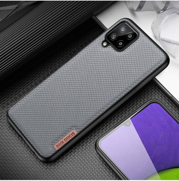 Dux Ducis Fino fodral täckt med nylonmaterial för Samsung Galaxy A22 4G svart