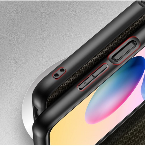 Dux Ducis Fino fodral täckt med nylonmaterial för Xiaomi Redmi Note 10 5G / POCO M3 PRO grön