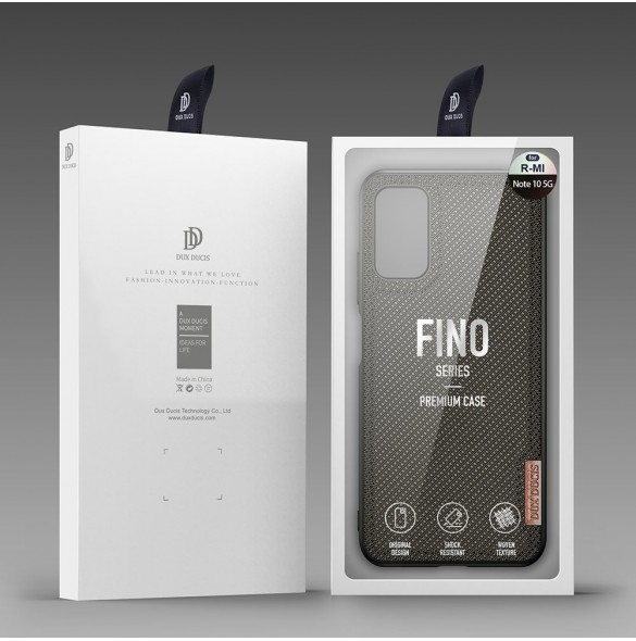Dux Ducis Fino fodral täckt med nylonmaterial för Xiaomi Redmi Note 10 5G / POCO M3 PRO grön