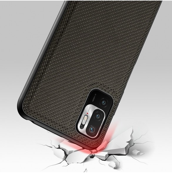 Dux Ducis Fino fodral täckt med nylonmaterial för Xiaomi Redmi Note 10 5G / POCO M3 PRO grön
