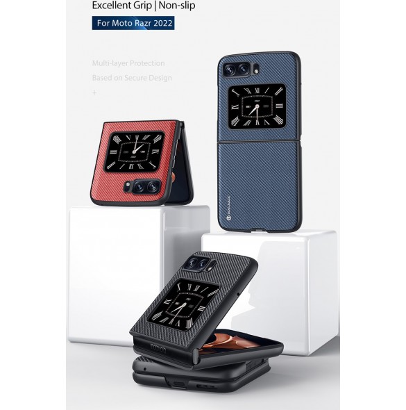 Dux Ducis Fino fodral till Motorola Razr 2022 skal med silikonram svart