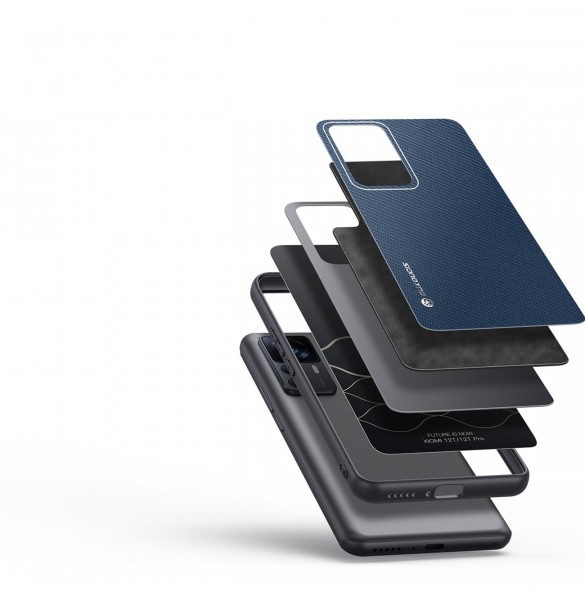 Dux Ducis Fino fodral för Xiaomi 12T Pro / Xiaomi 12T skal med silikonram blå