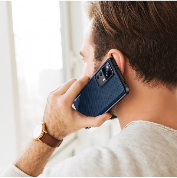 Dux Ducis Fino fodral för Xiaomi 12T Pro / Xiaomi 12T skal med silikonram blå