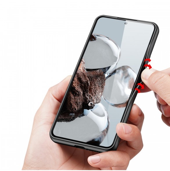 Dux Ducis Fino fodral för Xiaomi 12T Pro / Xiaomi 12T skal med silikonram blå