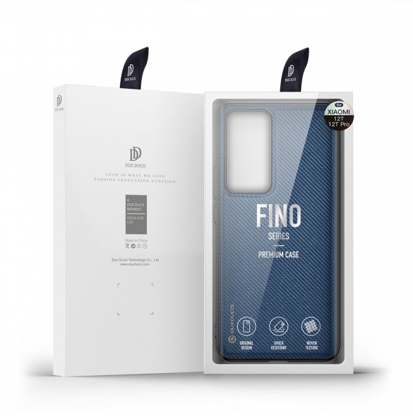 Dux Ducis Fino fodral för Xiaomi 12T Pro / Xiaomi 12T skal med silikonram blå