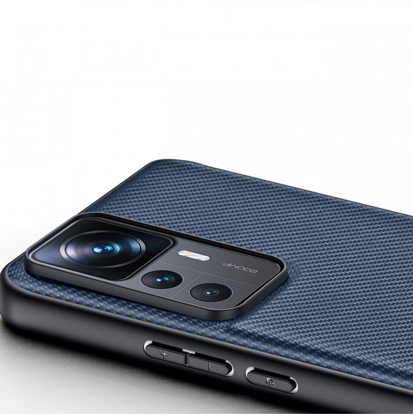 Dux Ducis Fino fodral för Xiaomi 12T Pro / Xiaomi 12T skal med silikonram blå