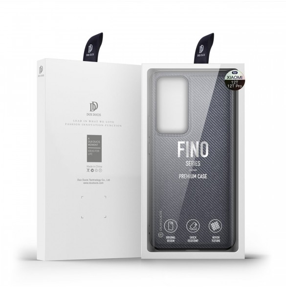 Dux Ducis Fino fodral för Xiaomi 12T Pro / Xiaomi 12T skal med silikonram grå