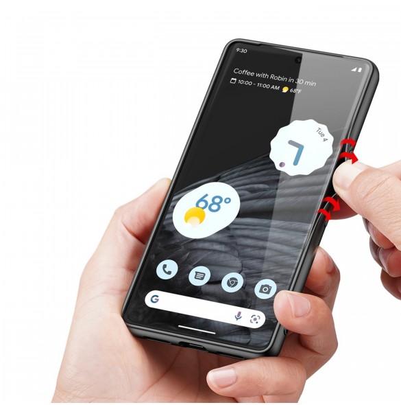 Dux Ducis Fino fodral Google Pixel 7 Pro skal med silikonram svart
