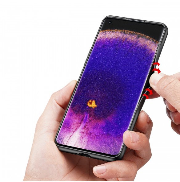 Dux Ducis Fino fodral är täckt med nylonmaterial Oppo Find X5 svart