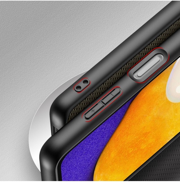 Dux Ducis Fino fodral är tillverkat av nylonmaterial för Samsung Galaxy A13 5G grön