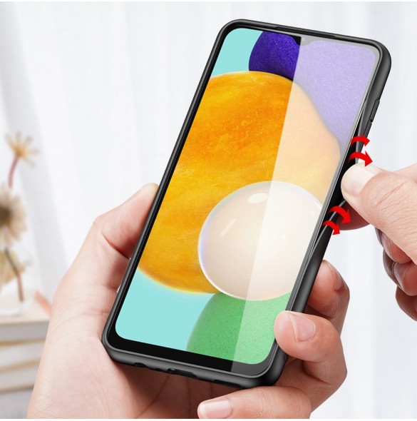 Dux Ducis Fino fodral är tillverkat av nylonmaterial för Samsung Galaxy A13 5G grön