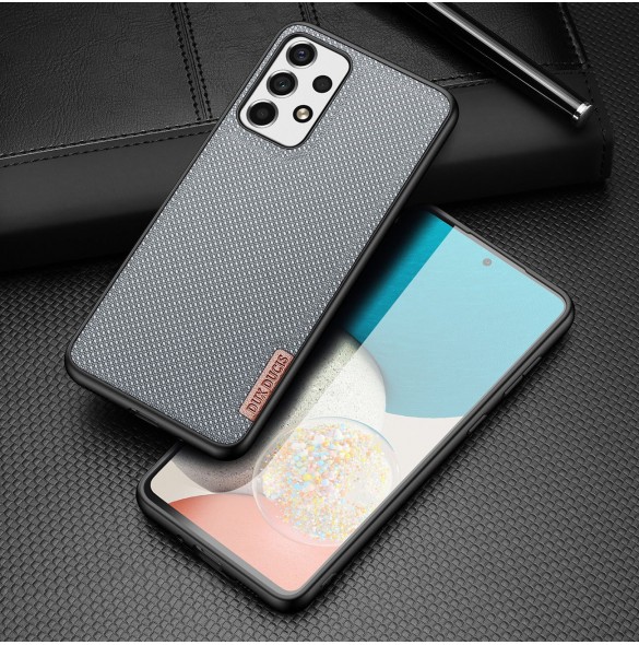 Dux Ducis Fino fodral är tillverkat av nylonmaterial för Samsung Galaxy A73 blå