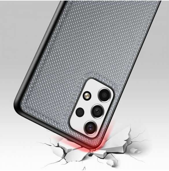 Dux Ducis Fino fodral är tillverkat av nylonmaterial för Samsung Galaxy A73 blå