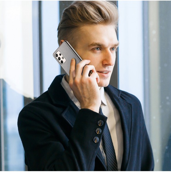 Dux Ducis Fino fodral är tillverkat av nylonmaterial för Samsung Galaxy A73 blå