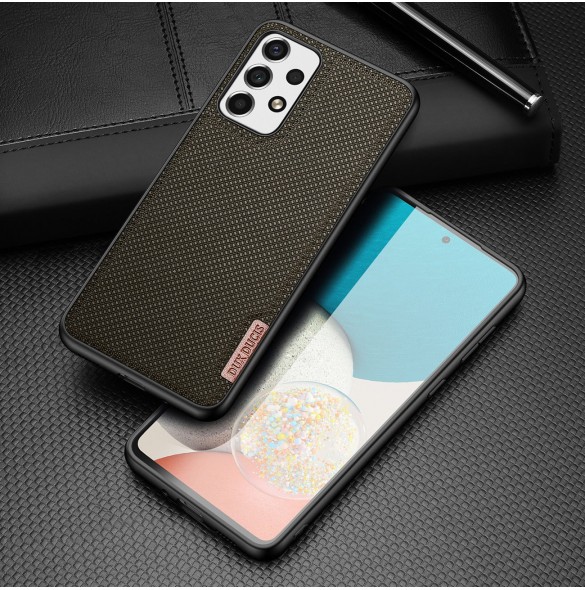 Dux Ducis Fino fodral är tillverkat av nylonmaterial för Samsung Galaxy A73 grön
