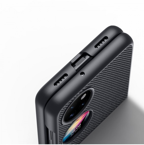 Dux Ducis Fino fodral är tillverkat av nylonmaterial Huawei P50 Pocket svart