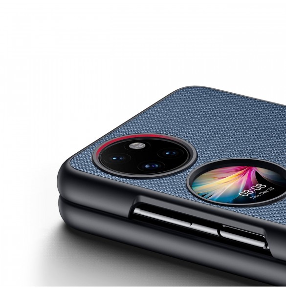 Dux Ducis Fino fodral är tillverkat av nylonmaterial Huawei P50 Pocket blå