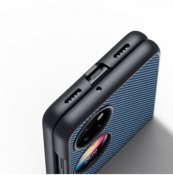 Dux Ducis Fino fodral är tillverkat av nylonmaterial Huawei P50 Pocket blå