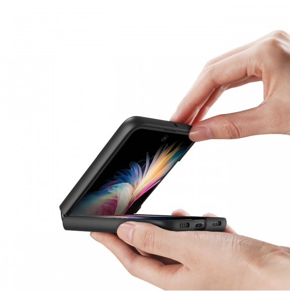Dux Ducis Fino fodral är tillverkat av nylonmaterial Huawei P50 Pocket röd