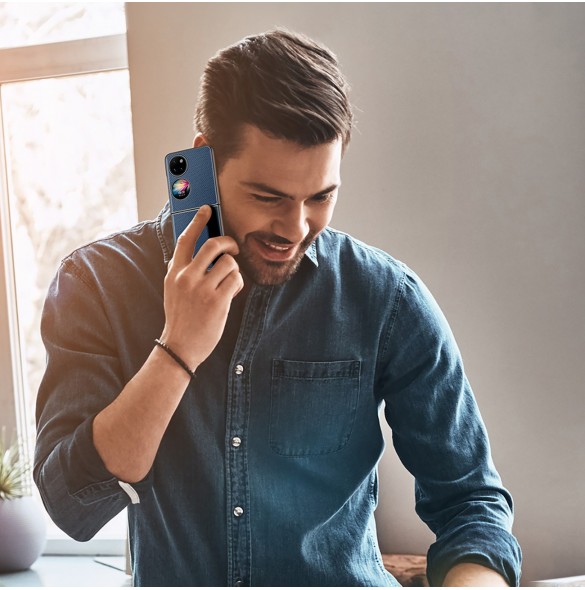 Dux Ducis Fino fodral är tillverkat av nylonmaterial Huawei P50 Pocket röd