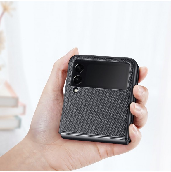 Dux Ducis Fino fodral är nylonklädd Samsung Galaxy Z Flip 3 svart