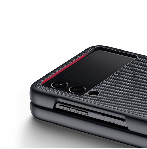 Dux Ducis Fino fodral är nylonklädd Samsung Galaxy Z Flip 3 svart