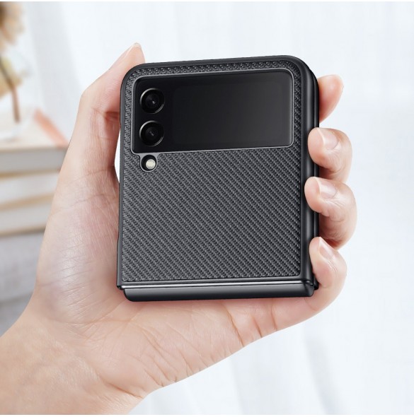 Dux Ducis Fino fodral är nylonklädd Samsung Galaxy Z Flip 3 svart