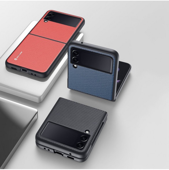 Dux Ducis Fino fodral är nylonklädd Samsung Galaxy Z Flip 3 svart