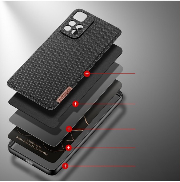 Dux Ducis Fino fodral nylonklädd skal Xiaomi Redmi Note 11 Pro+ 5G (Kina) / 11 Pro 5G (Kina) / Mi11i HyperCharge / Poco X4 NF