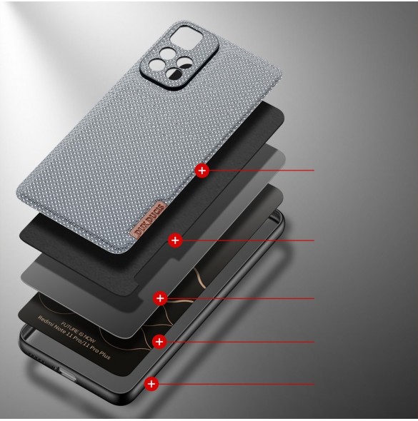 Dux Ducis Fino fodral nylonklädd skal Xiaomi Redmi Note 11 Pro+ 5G (Kina) / 11 Pro 5G (Kina) / Mi11i HyperCharge / Poco X4 NF