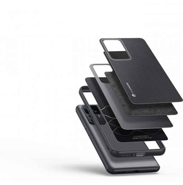 Dux Ducis Fino fodral Xiaomi 12T Pro / Xiaomi 12T skal med silikonram svart