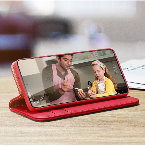 Dux Ducis Hivo Läder Flip Cover Plånbok i äkta läder för kort och dokument Samsung Galaxy S22 Black