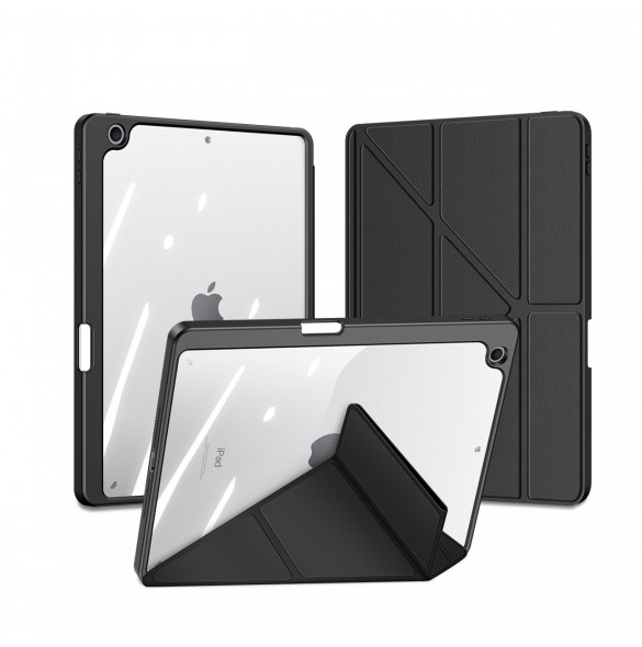Dux Ducis Magi-fodral för iPad 10.2'' 2021/2020/2019 smart skal med stativ och förvaring för Apple Pencil svart