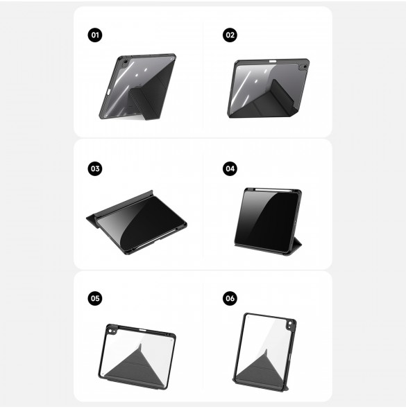 Dux Ducis Magi Fodral för iPad Air (5:e generationen) / (4:e generationen) Smart Cover med stativ och förvaring för Apple Pen