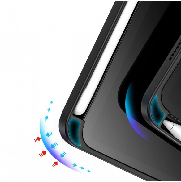 Dux Ducis Magi fodral för iPad mini 2021 smart skal med stativ och förvaring för Apple Pencil svart